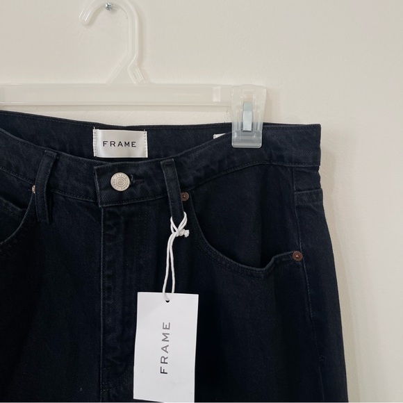 FRAME Denim Easy Wide Flare in Inkwell Black - Picture 13 of 16